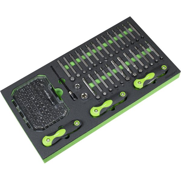 Siegen 170 Piece Folding Keys and Screwdriver Bit set in Module Tray