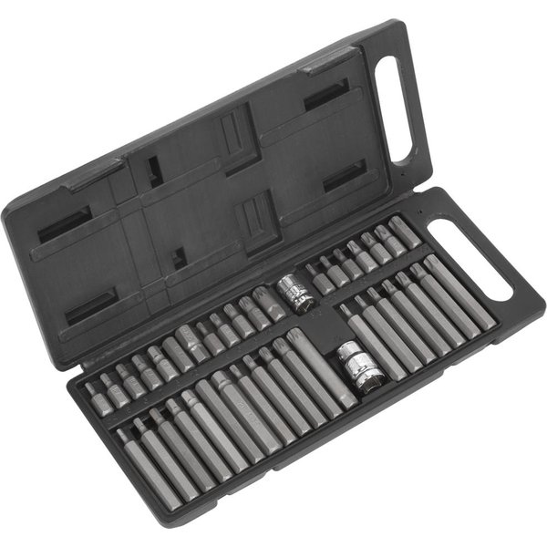 Siegen 40 Piece 3/8" and 1/2" Drive Torx, Spline and Hexagon Bit Set