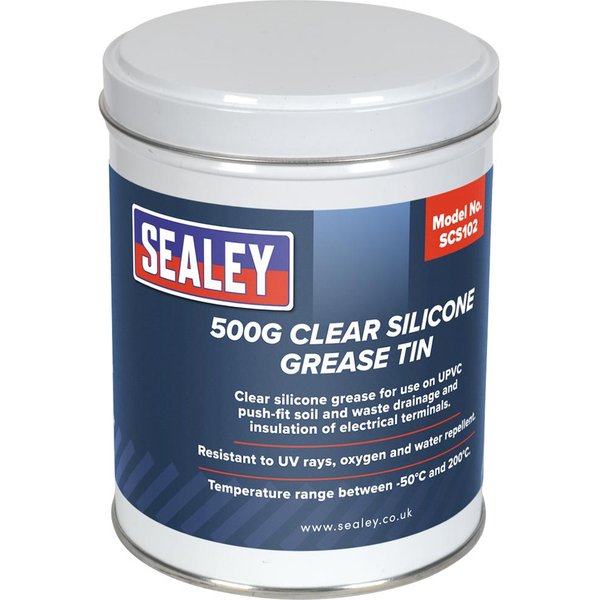 Sealey Silicone Clear Grease 500g