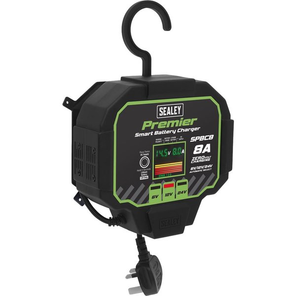 Sealey SPBC8 Fully Automatic 8 Amp Battery Charger 6v, 12v or 24v