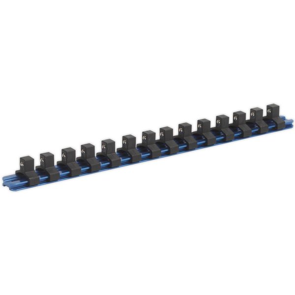 Sealey 3/8" Drive Aluminium Socket Retaining Rail 14 Clips 3/8"