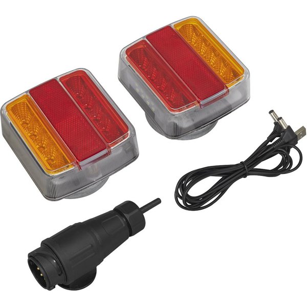 Sealey 2 Piece Wireless 13 Pin SMD LED Trailer Light Set