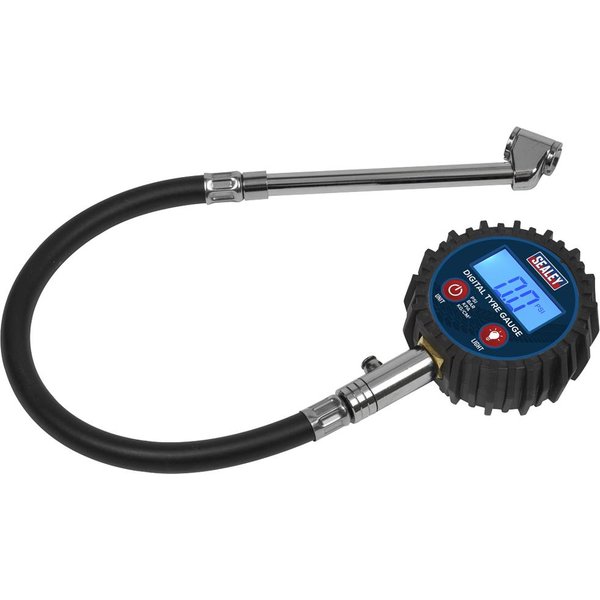 Sealey Twin Push On Connector Digital Tyre Pressure Gauge
