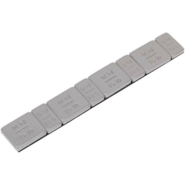 Sealey 5 and 10G Adhesive Zinc Plated Plastic Coated Wheel Weight Strips Pack of 100