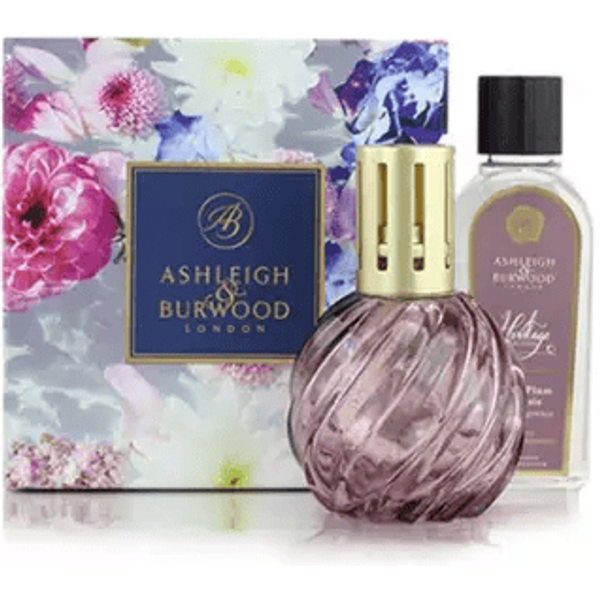 ASHLEIGH&BURWOOD AB DUFTLAMPE HERITAGE MAUVE SET mit 250ml VELVET PLUM&CASSIS