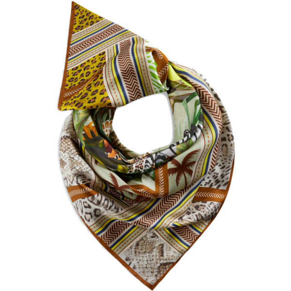Codello Multipattern Jungle Triangle 140x140x190cm 100% silk