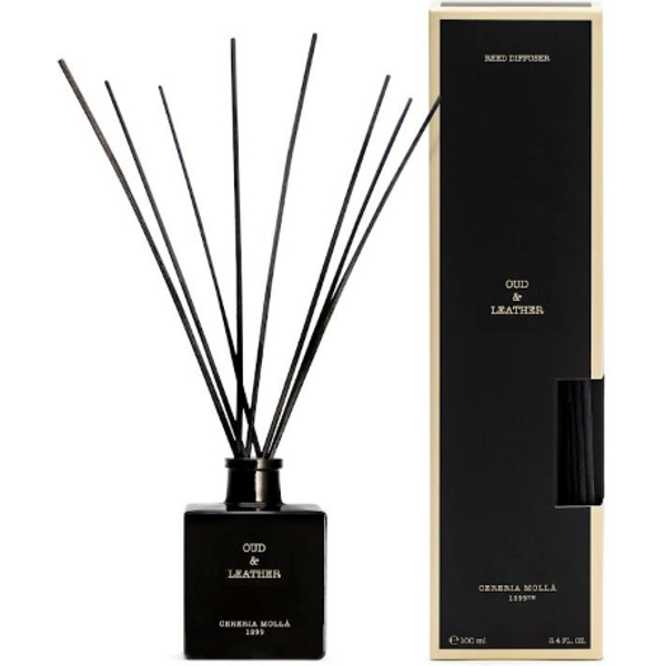 Cereria Molla Oud & Leather Diffuser with reed