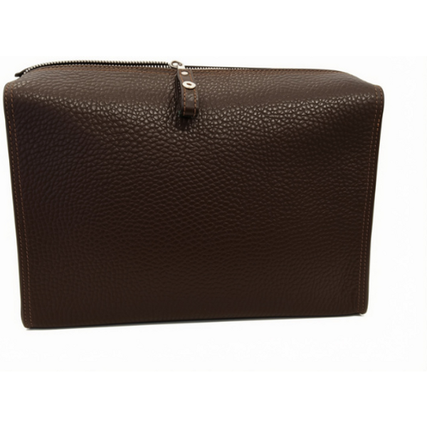 Hammann Lederwaren Triangular Washbag L – Luxuriöse Leder-Kulturtasche aus Chervo-Kalbleder