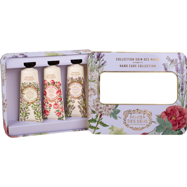Panier des Sens Soin des Mains Set = Créme Mains Rose 30 ml + Créme Mains Lavande 30 ml + Créme Mains Verveine