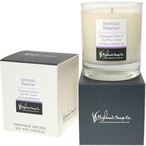 Highland Soap Soya Wax Candles 30cl Sottish Heather