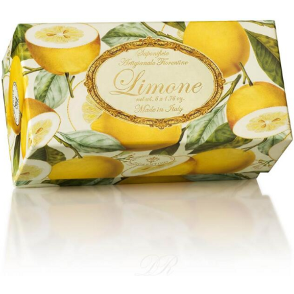 Saponificio Artigianale Fiorentino Seifen Zitrone" gepackt in Geschenkpapier"