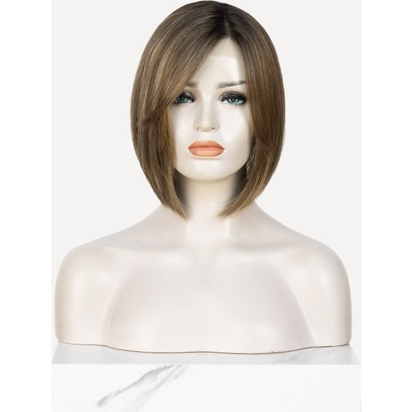 8.5" X 9" RIVER MONO TOP SYNTHETIC HAIR TOPPER | LAYERED BOB STYLE