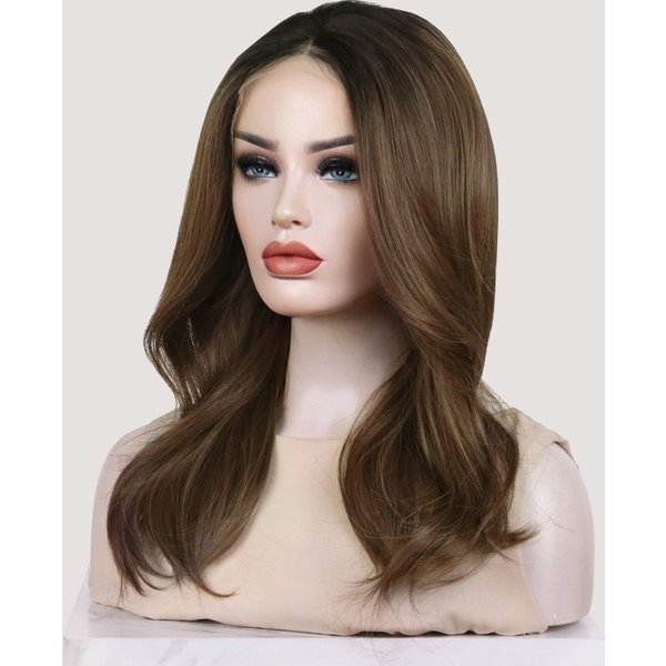 MADDIE| ROOTED BRUNETTE SYNTHETIC LACE FRONT WIG
