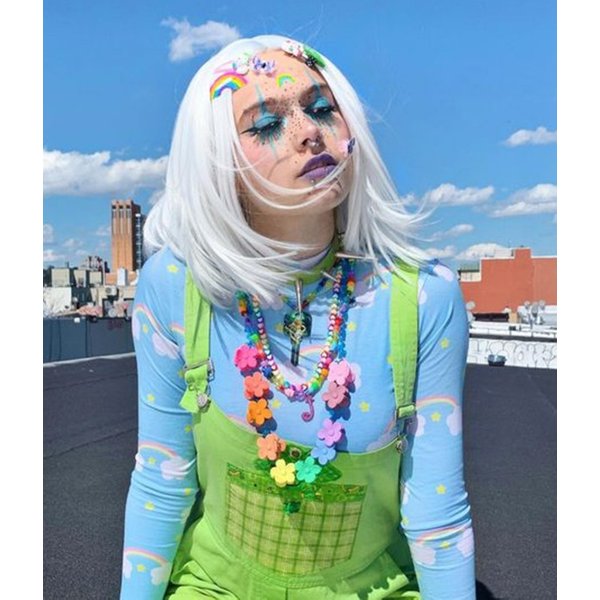 Cassia | Platinum White Bob Synthetic Lace Front Wig