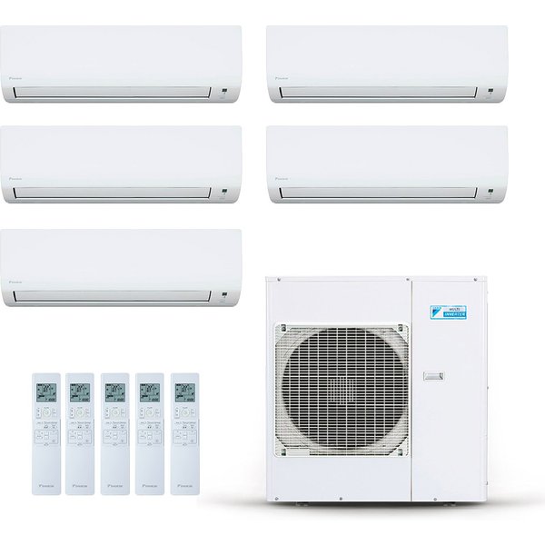 Ar-Condicionado Multi Split Inverter Daikin 38.000 BTUs (4x Evap HW 9.000 + 1x Evap HW 18.000) Quente/Frio 220V