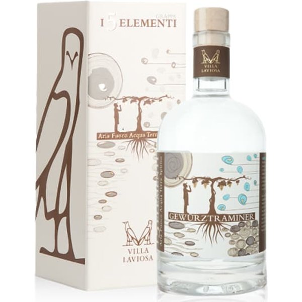 Grappa di Gewurztraminer i 5 elementi Astucciata Villa Laviosa