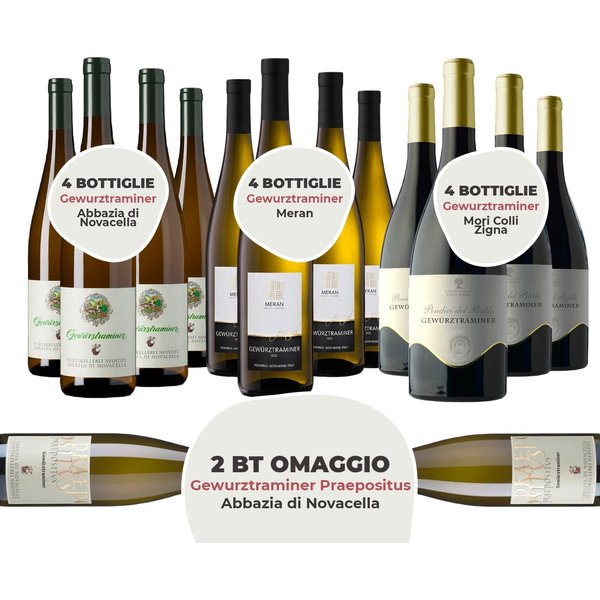 Confezione Selezione Gewurztraminer - 12 bt + 2 Abbazia Novacella Praepositus Omaggio