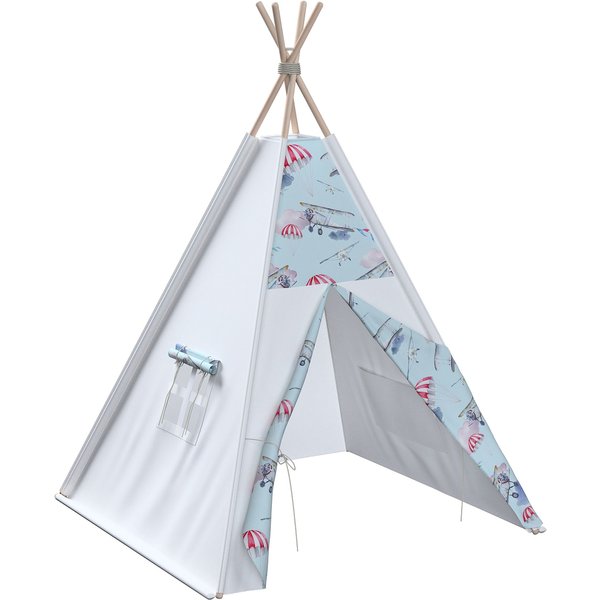 Tipi kolor niebieski tkanina wzorzysta