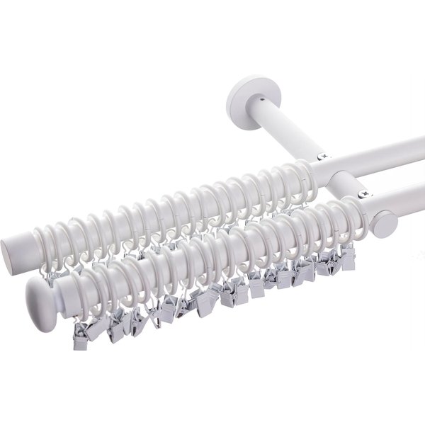 Karnisz podwójny Modern white matt 200cm