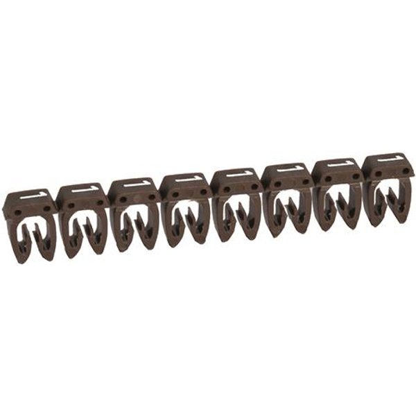 Legrand 038211 Kennzeichnungssystem CAB3 0,5-1,5qmm Ziffer:1 braun (Inhalt 1200 Stück)