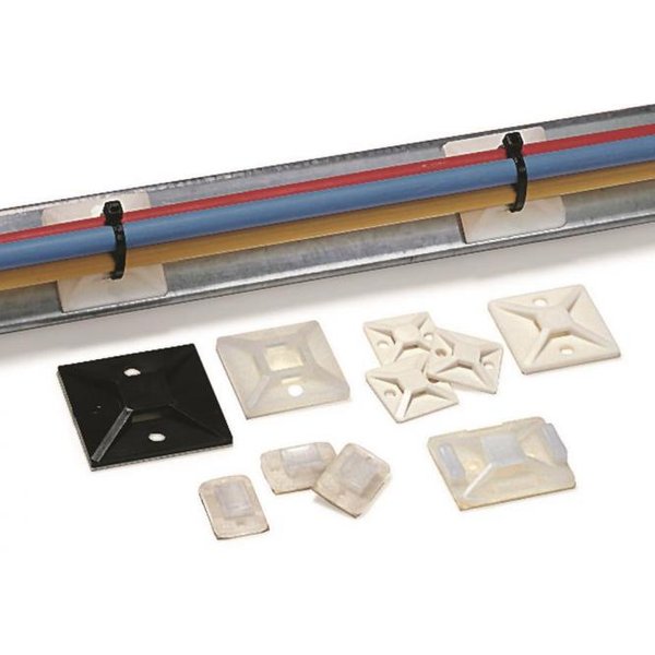 Hellermann MB4A-PA66-WH(100) Klebesockel 28x28mm weiß 151-28469 (Inhalt 100 Stück)