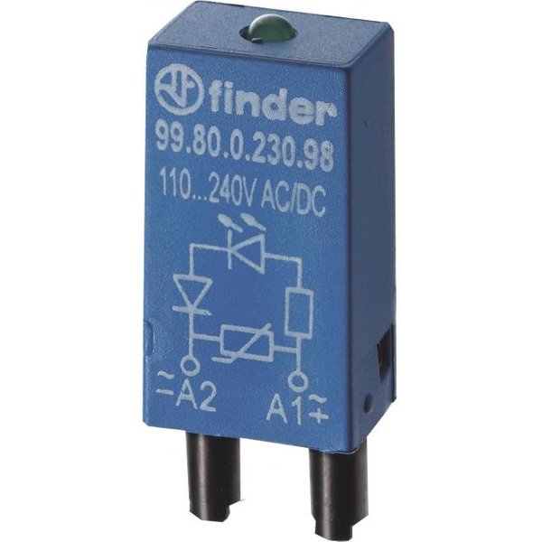 Finder EMV-Modul, LED + Varistor 99.80.0.024.98 6-24VAC/DC