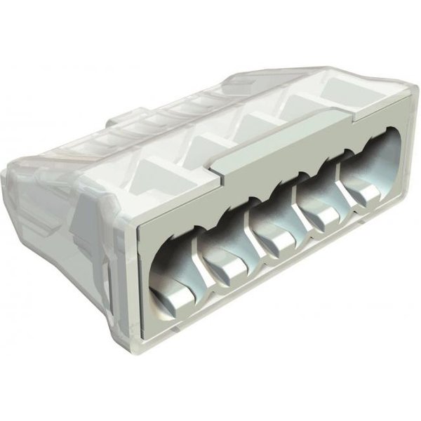 OBO 61 525 LGR Steckklemme schraubenlose Klemme 5x2,5mm² PA lgr RAL7035 2054507 (Inhalt 100 Stück)