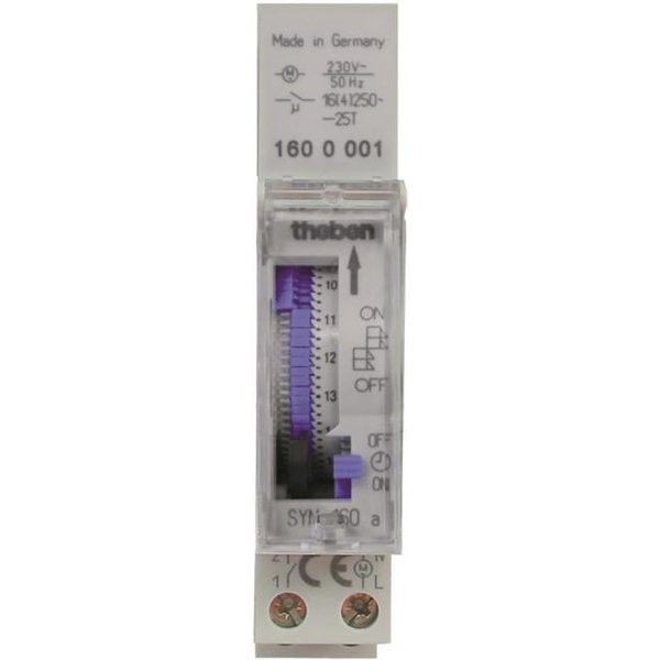 THEB Zeitschaltuhr analog SYN160A 24H ohne Gangreserve 1TE 1K 96SE
