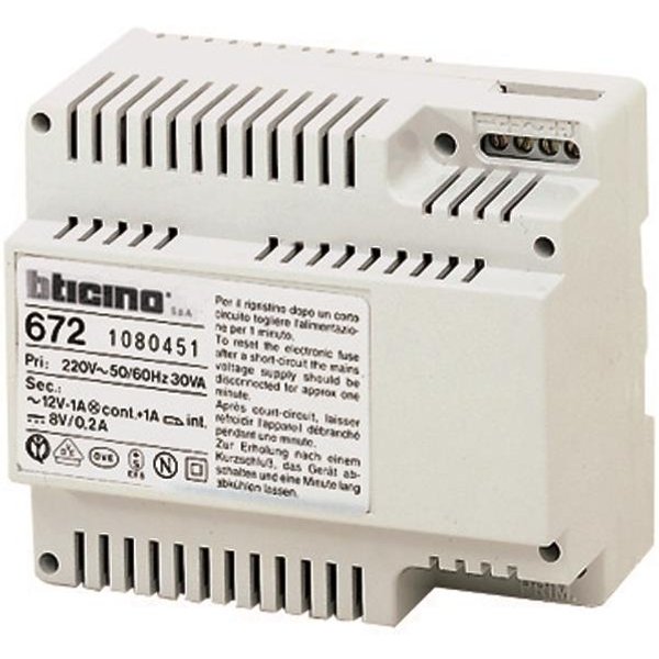 BTicino 672 Netzgerät Mehrdraht f.Altsystem TERRANEO 6TE DIN