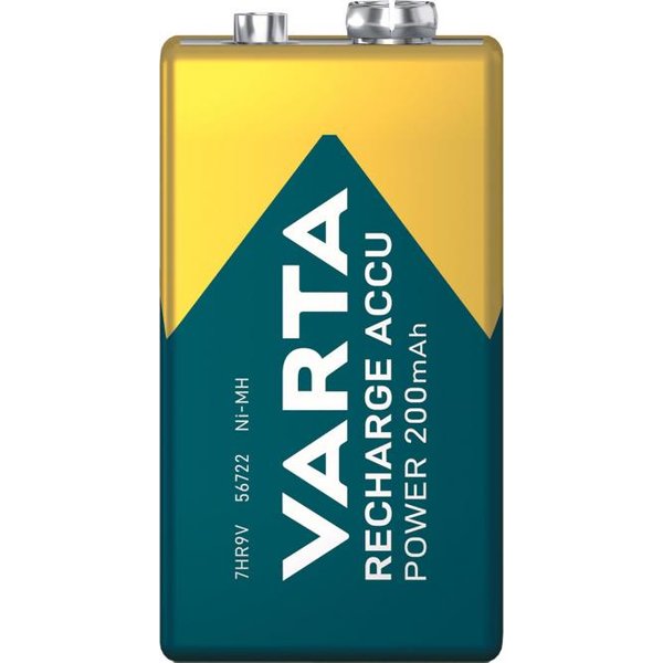 VARTA POWER Akku E-Block 9V 56722 200mAh Kartonware / Tray 56722101111 (Inhalt 20 Stück)