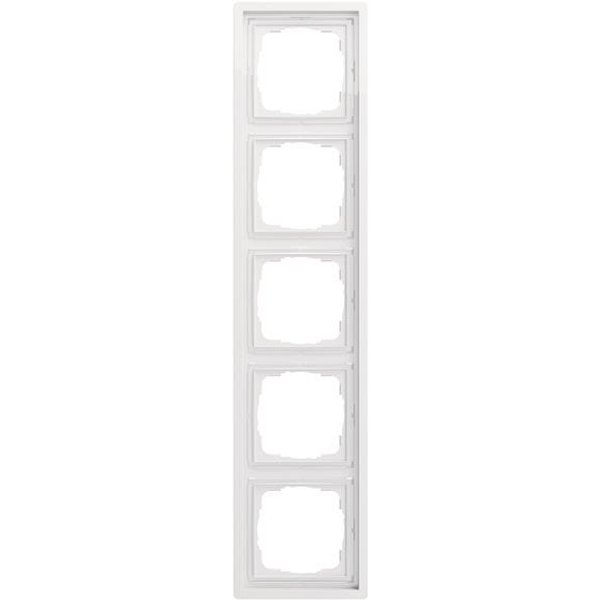 GIRA 0215112 Abdeckrahmen 5fach Flächenschalter Reinweiß glänzend