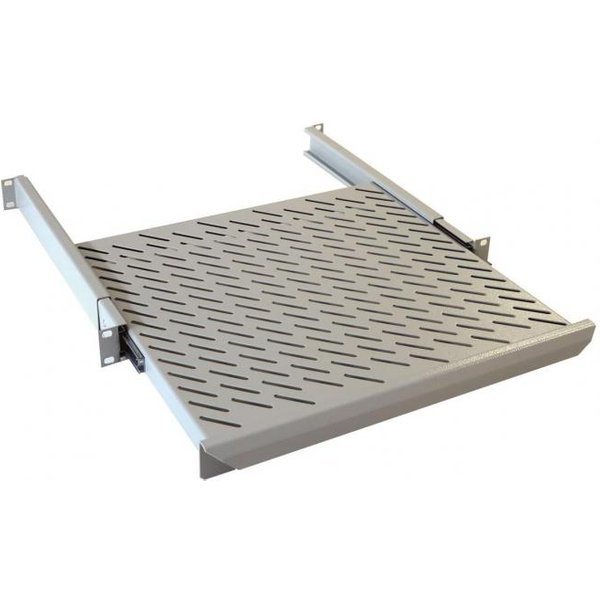 SST 19" Fachboden 1HE perf. ZAF 54012 Teleskop Auflage400 Einbau 380-625mm
