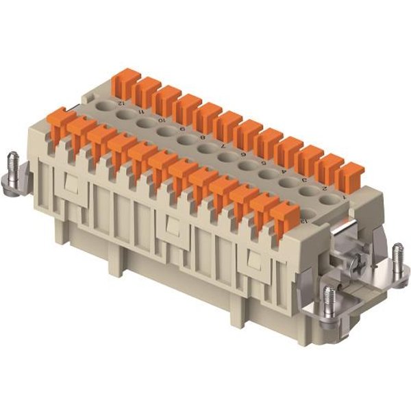 ILME Buchseneinsatz Gr.104.27 CSHF 24 24P+PE Silber SQUICH 16A 500V