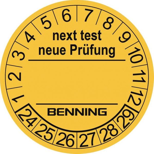 BENNI Prüfplaketten "Neue Prüfung" 1VE = 1.000 Stk 756212