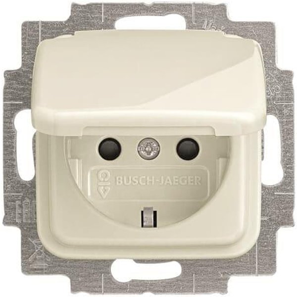 BJ Duro 2000 SI Schuko mit 20 EUKB-212 Klappdeckel mit erh. Ber.-sch. / weiss