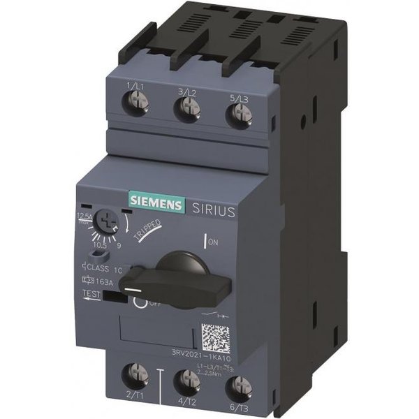 Siemens 3RV20211KA10 Motorschutzschalter S0 9-12,5A Class10 Schraub.