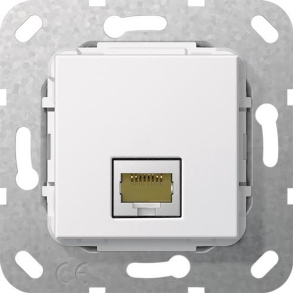 GIRA 569603 Modular Jack RJ45 Cat.6A 10Gbit Einsatz Reinweiß glänzend