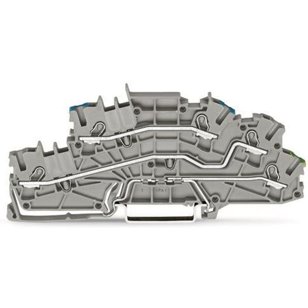 WAGO 2003-6646 Installationsetagen- klemme,N/L/PE,Push-in CAGE CLAMP,grau