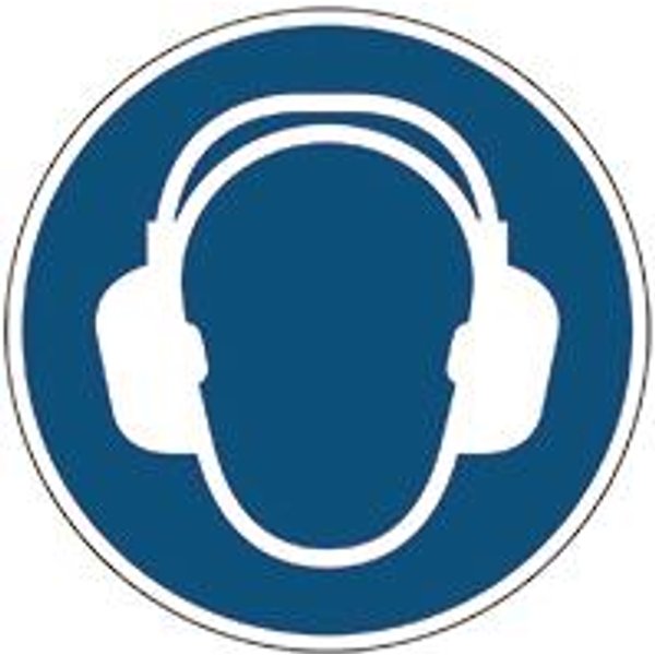 HEIN 23191 Gebotsschild Gehörschutz benutzen ASR/ISO Folie selbstklebend (Inhalt 1 Stück)