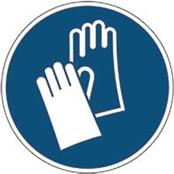 HEIN 23262 Gebotsschild Handschutz benutzen ASR/ISO Folie selbstklebend (Inhalt 1 Stück)