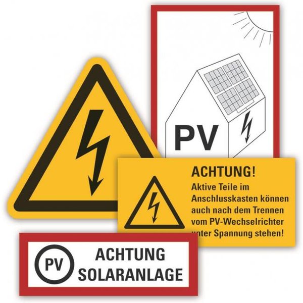 HEIN 178297 Kennzeichnungs-Set f.Photovoltaikanlagen 34 Teile/VE (Inhalt 1 Stück)