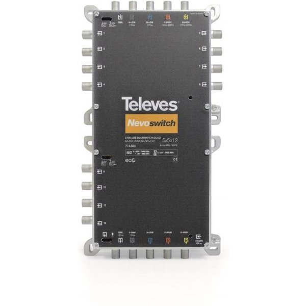 Televes Multischalter 5in12 MS512NCQ Guss- NEVO 714404