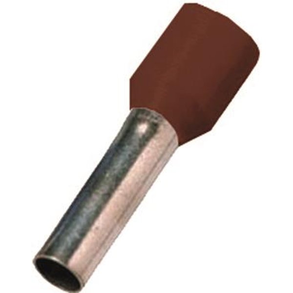 Intercable ICIAE1012BR Aderendhülse DIN46228T4 10qmm 12mm verzinnt braun (Inhalt 100 Stück)