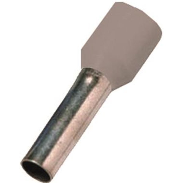 Intercable ICIAE410 Aderendhülse DIN46228T4 4qmm 10mm verzinnt grau (Inhalt 100 Stück)