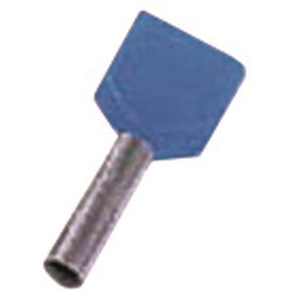 Intercable ICIAE1614Z Zwillings- aderendhülse 2x16qmm 14mm verzinnt blau (Inhalt 50 Stück)