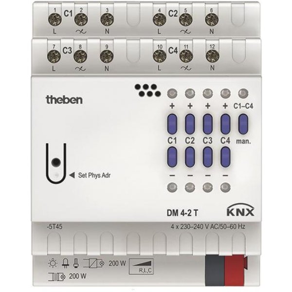 THEB KNX Dimmaktor DM 4-2 T KNX 4-fach
