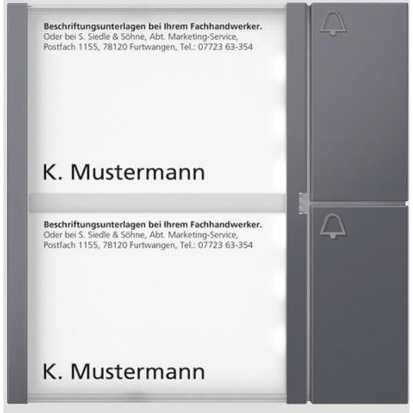 SIED Bus Tasten Modul BTM 650-02 AG anthrazitgrau 04908