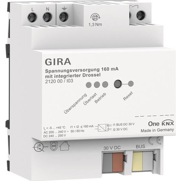 GIRA 212000 Spannungsversorgung 160mA Drossel KNX REG