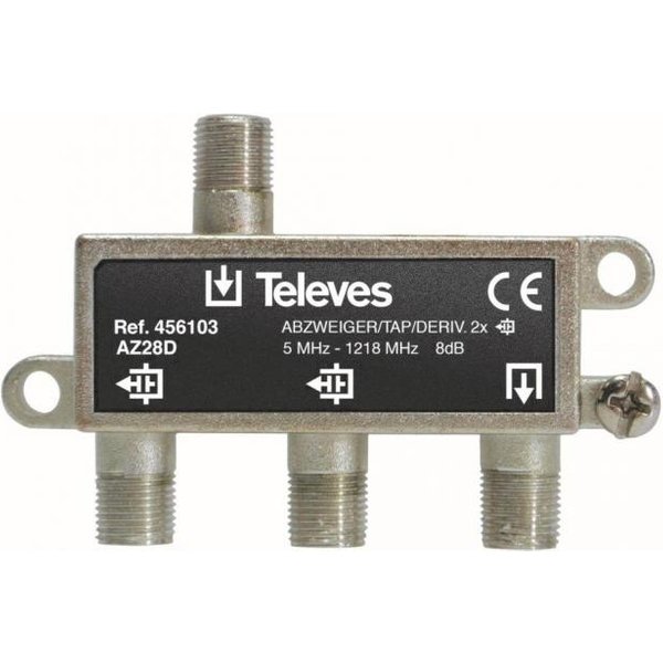 Televes 2-fach Abzweiger AZ28D 5-1218 MHz AD:8dB 456103