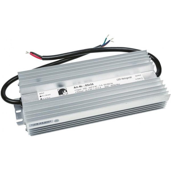 RUTEC LED Netzgerät 24V 300W IP67 85456 PFC Aktiv Blindstromkomp. 250x100x38m